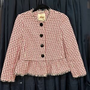 Kate Spade Chic Tweed Jacket - Pink and White